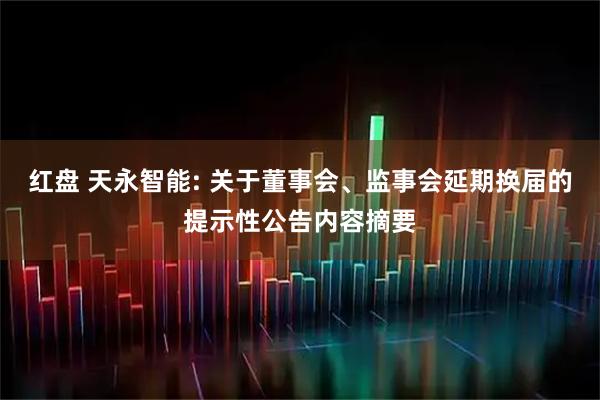 红盘 天永智能: 关于董事会、监事会延期换届的提示性公告内容摘要